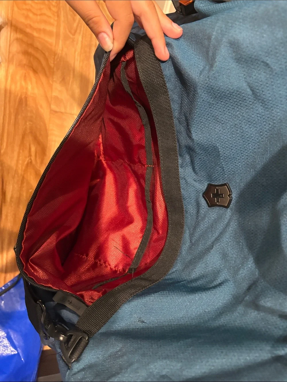 Victorinox Blue Men's Duffel Bag with Black Accents